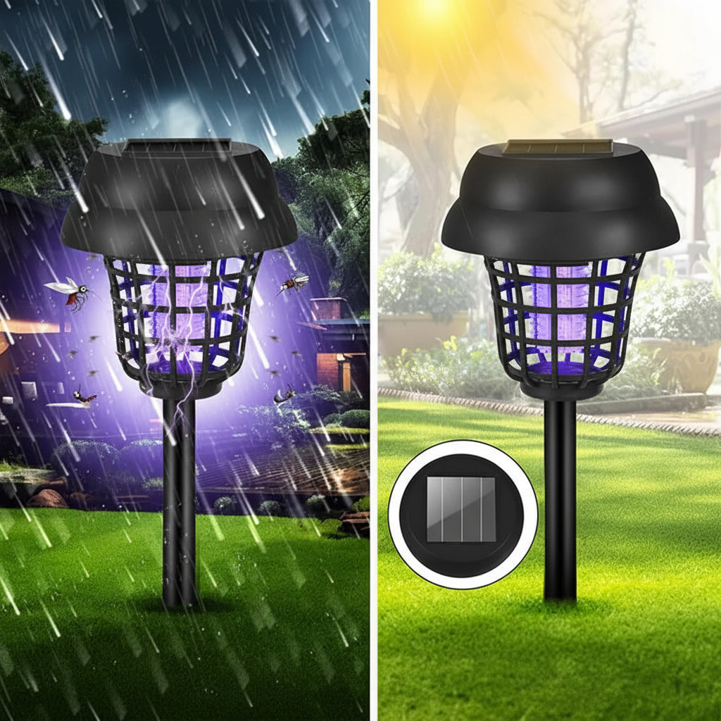 Lampe Anti Moustique Solaire Double Lumière UV