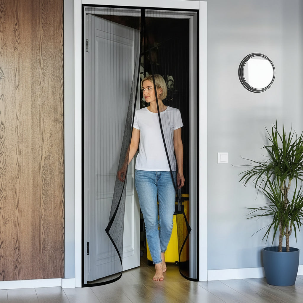 Moustiquaire de Porte Magnétique – Fermeture Automatique
