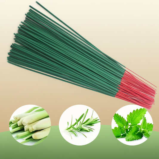 Bâtonnets d'Encens Citronnelle Anti-Moustiques – Lot de 60