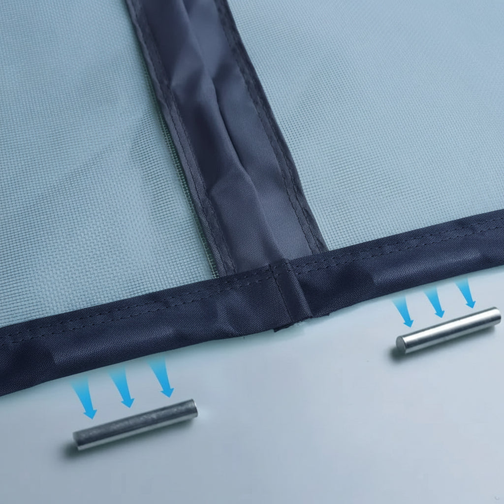 Moustiquaire Grise Porte Magnétique Sur Mesure
