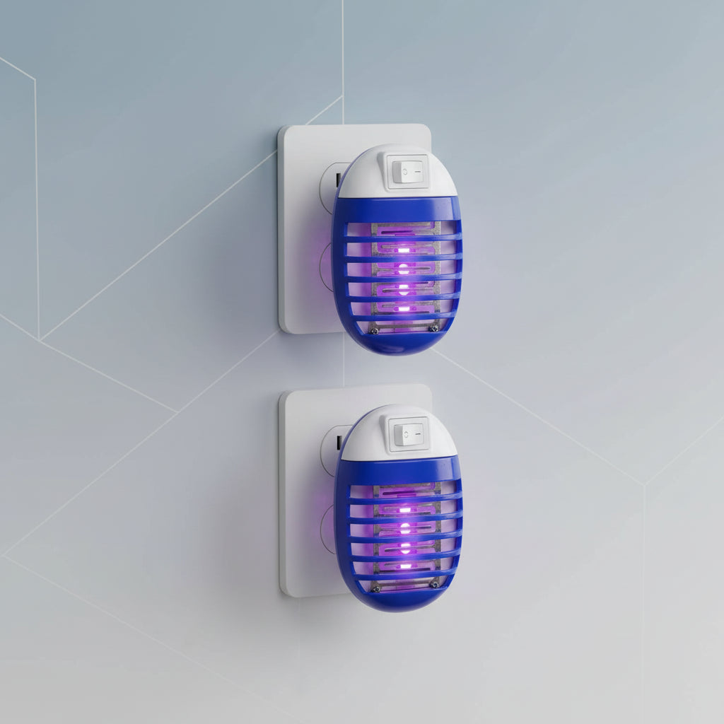 Lot de 2 Lampes Anti Moustique LED à Prise