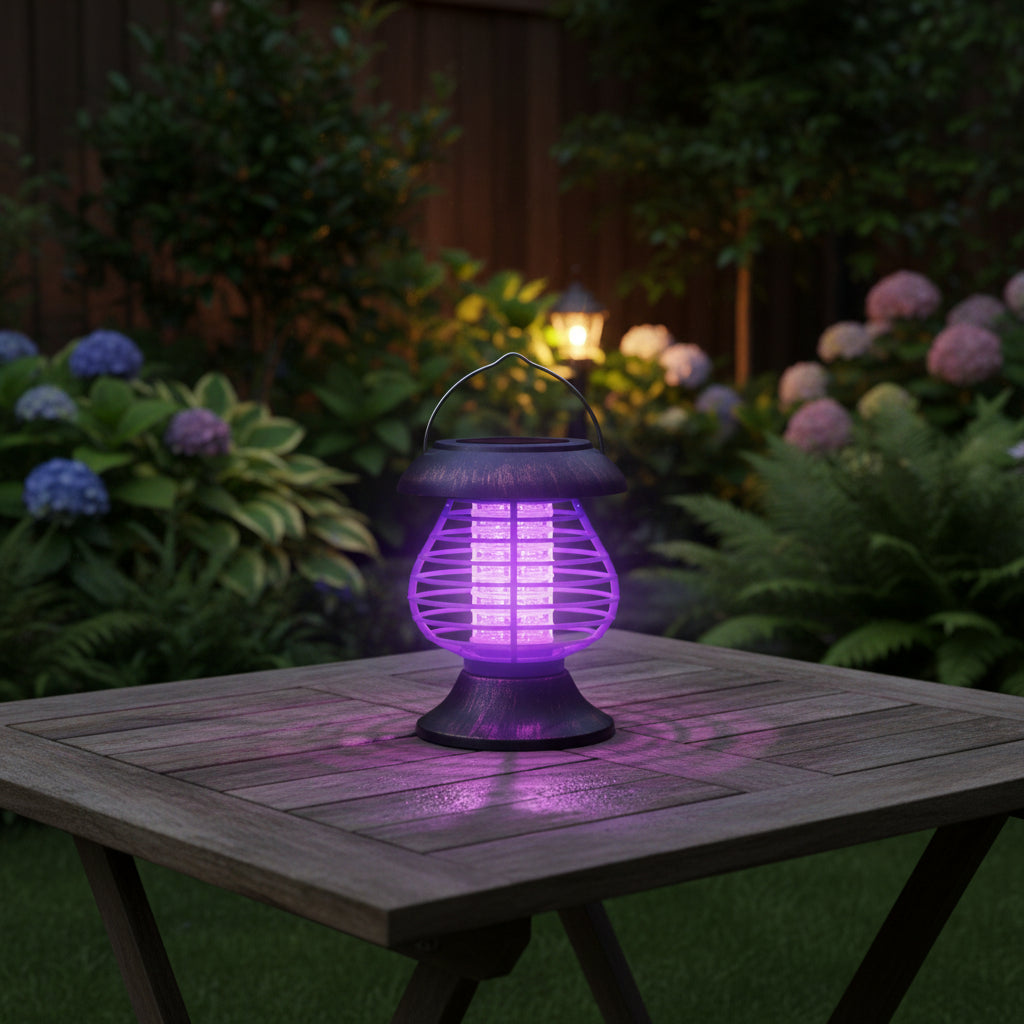 Lampe Anti-Moustique Solaire Portable à LED