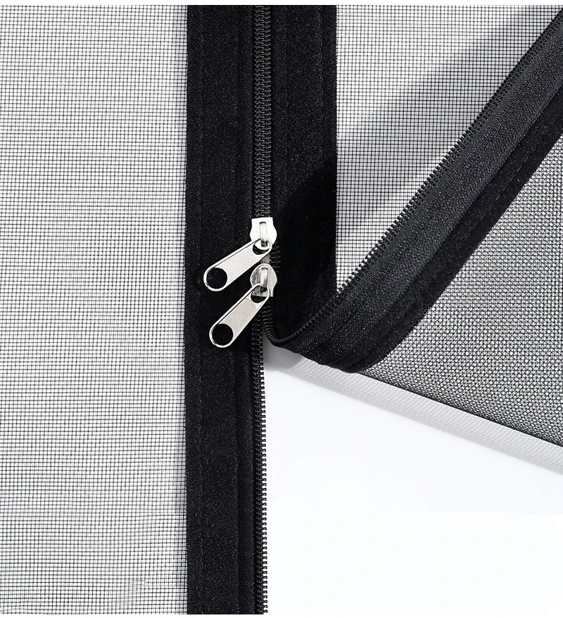 Moustiquaire Fenêtre à Fermeture Zip Auto-Adhésive