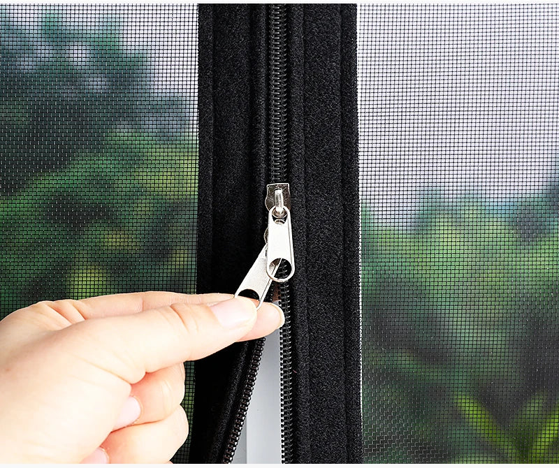 Moustiquaire Fenêtre à Fermeture Zip Auto-Adhésive