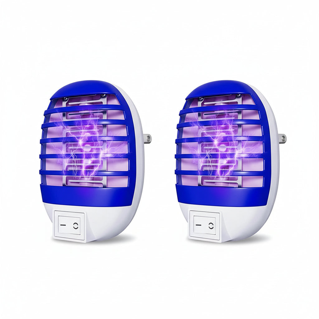 Lot de 2 Lampes Anti Moustique LED à Prise