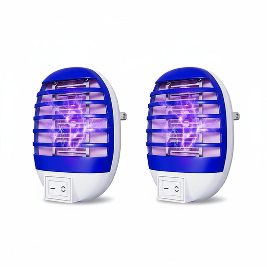 Lot de 2 Lampes Anti Moustique LED à Prise